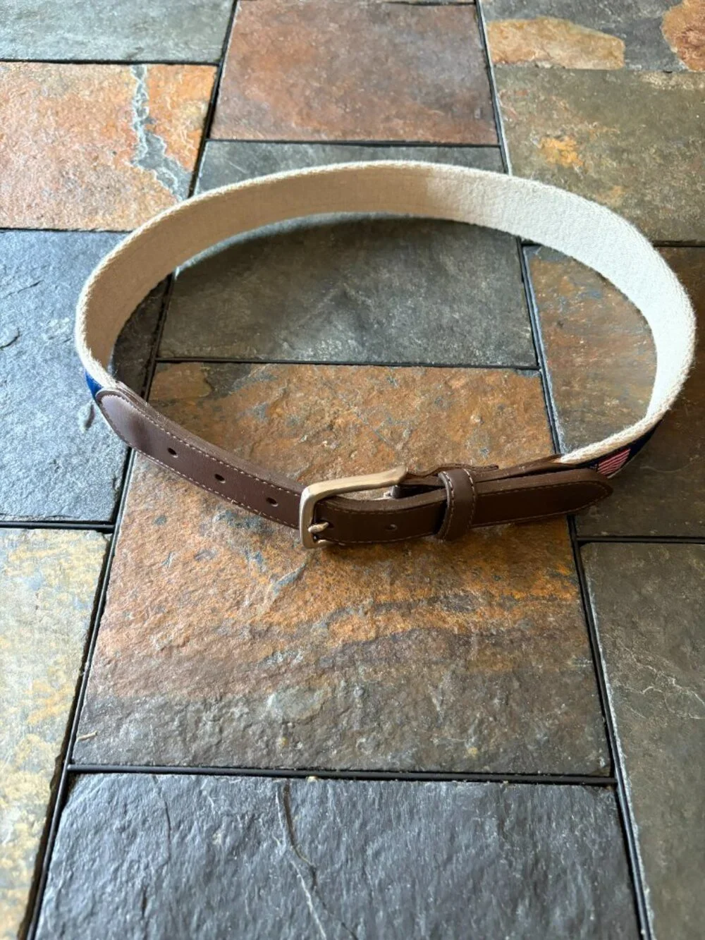 JAAJ Handcrafted patriotic American flag belt men's size 30 / 75